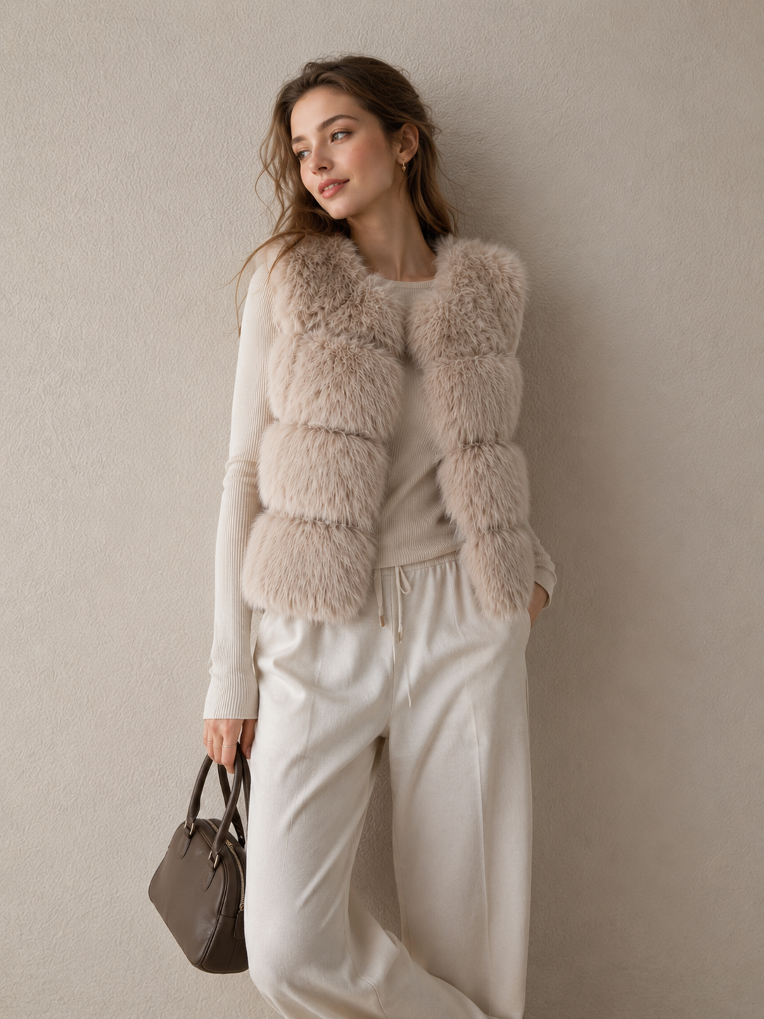 Premium Faux Fox Fur Eco Vest