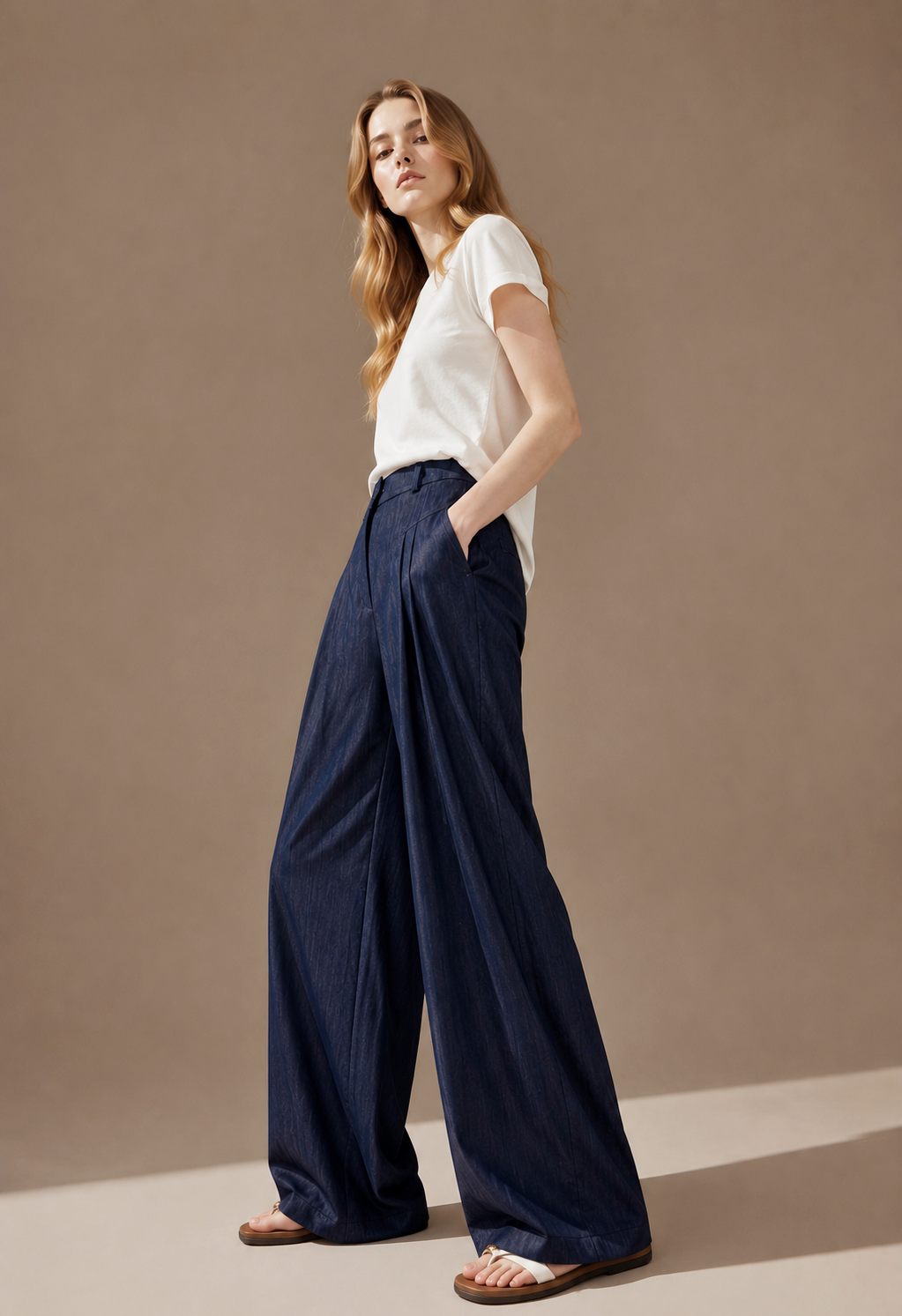 Old Money High-Waisted Wide-Leg Jeans