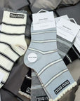 Miu Miu lace mid-calf striped socks (5 pairs/pack)