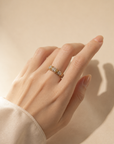 Two-Tone Crystal Eternity Ring