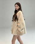 Luxury Faux Mink Fur Jacket
