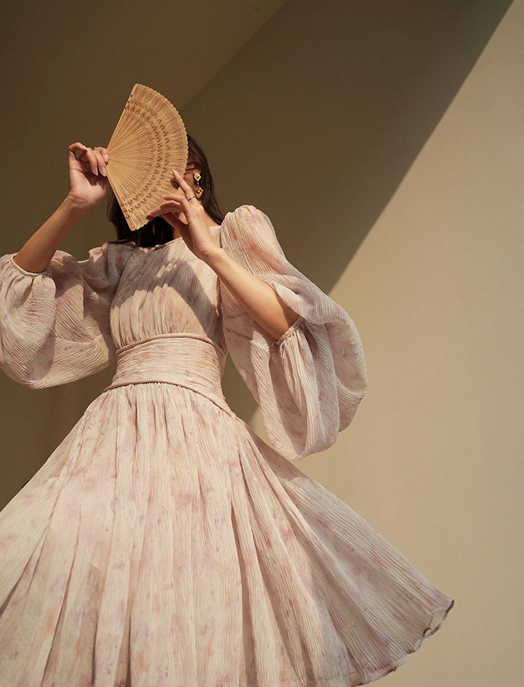 Smoky Lavender French Vintage Dress