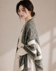 Oversized Double-Sided Cashmere Fringe Wrap