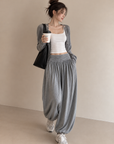 Relaxed Cropped Harem Pants