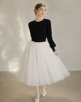 Luxe Multi-Layer Tulle A-Line Skirt