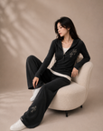 Rhinestone Cross Hoodie Lounge Set