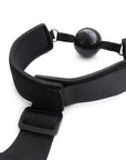 Bondage-style Reverse Handcuffs with Ball Gag