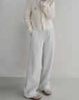Fleece-Lined Lu’s Signature SCUBA Wide-Leg Pants