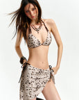 Jennie-Inspired Leopard Print 3-Piece Bikini Set