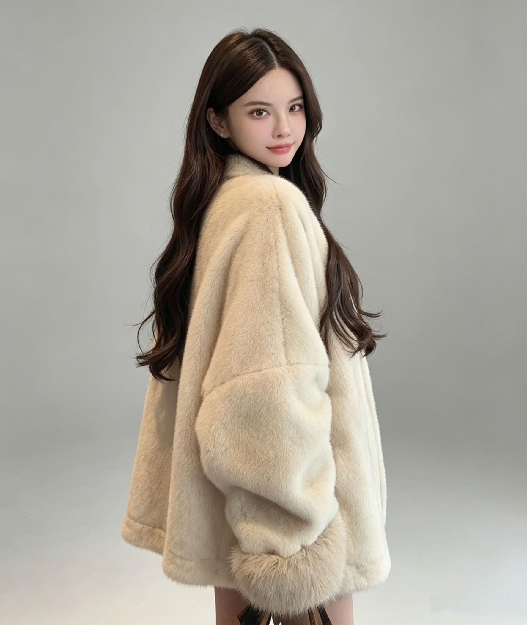 Luxury Faux Mink Fur Jacket