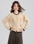 French Cottagecore Thick Knit Cardigan