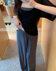 Ultra-Comfort Cuprammonium Wide-Leg Pants