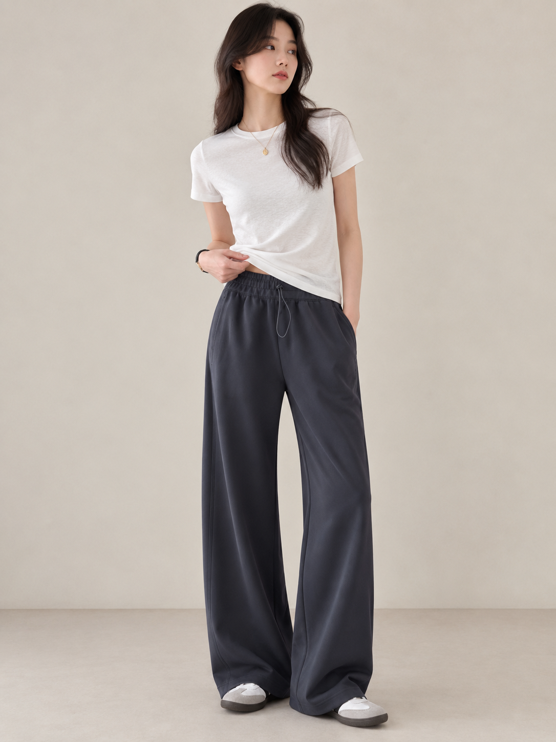 Cupro Air Wide-Leg Pants