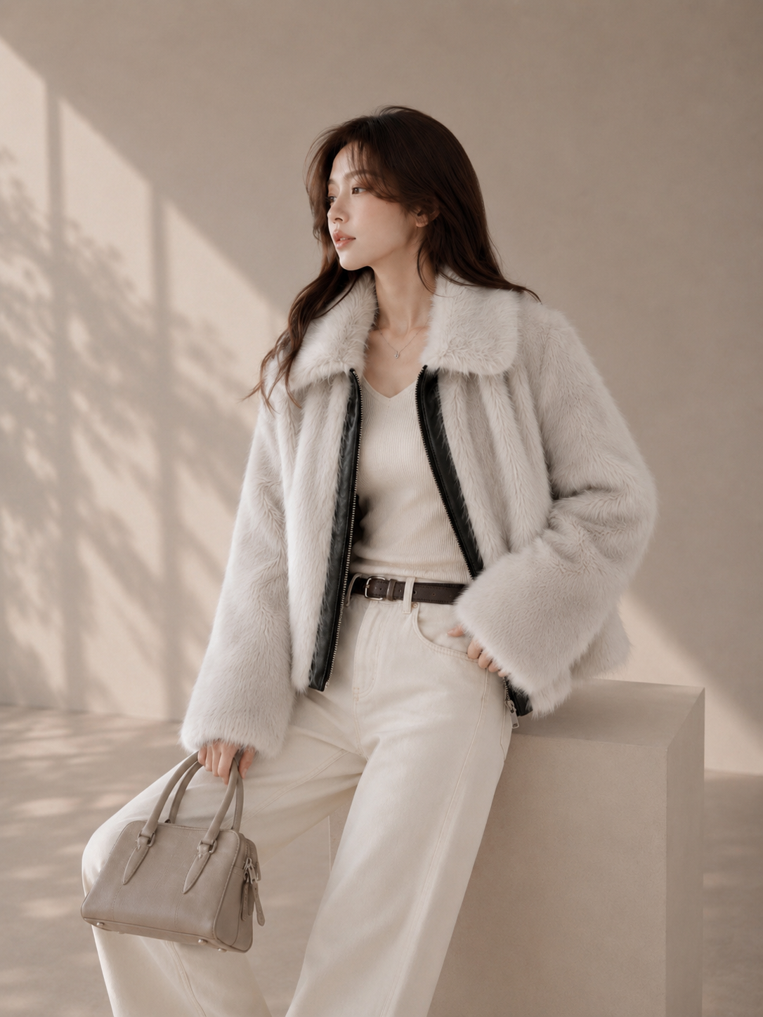Luxury Faux Fox Fur Jacket