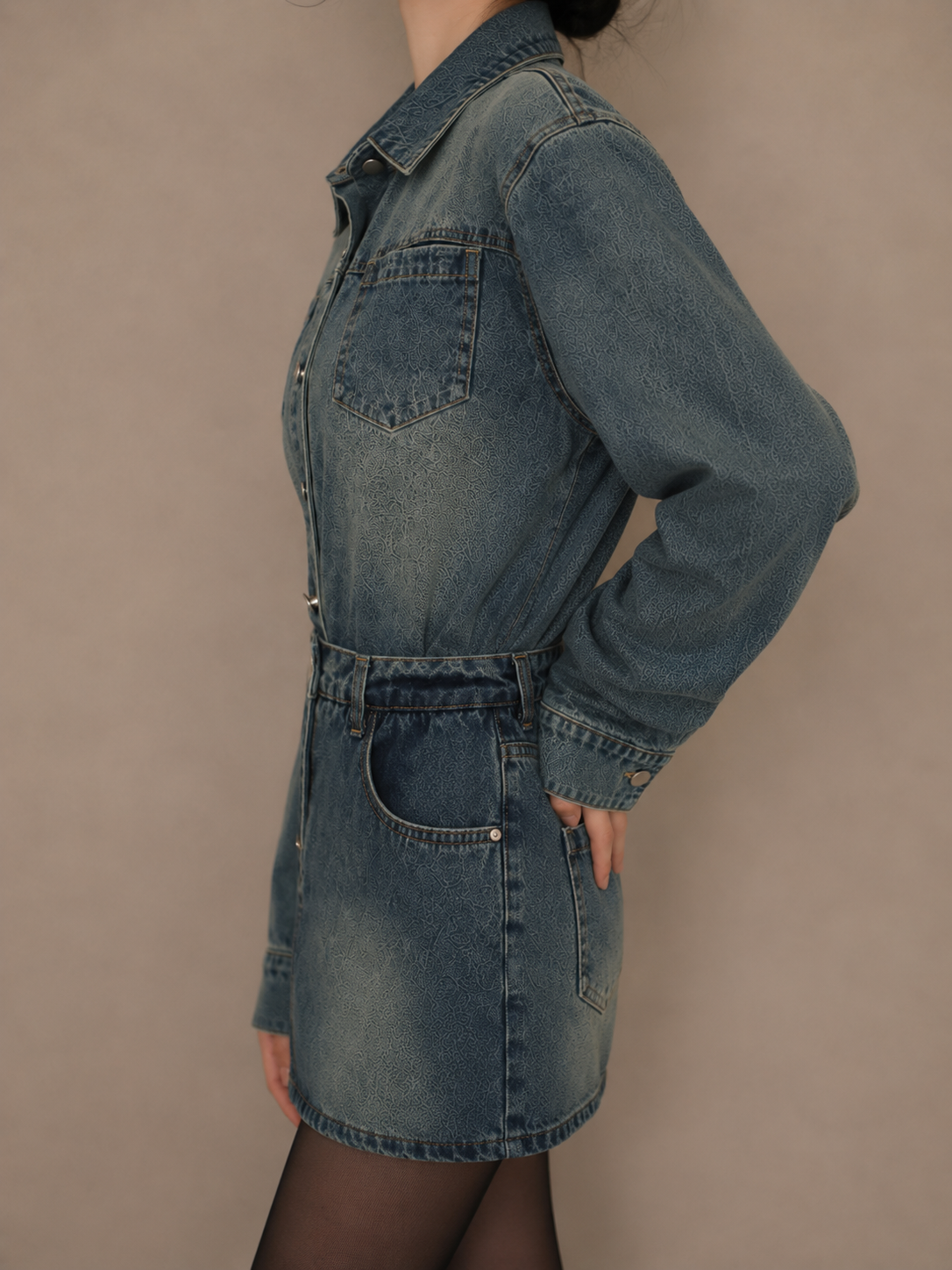 Vintage Washed Denim Dress