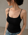 Lace Back Cami with Built-In Bra