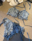 Spicy Girl Denim Bikini 2-Piece Set