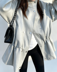 Ultra-Soft Protein Leather Trench Jacket