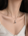 Crystal Saturn Pendant Necklace