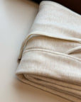 Acetate Wool-Protein Fleece Curved-Leg Pants