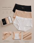 French Luxe Satin Silk Mid-Waist Briefs (3-Pack)