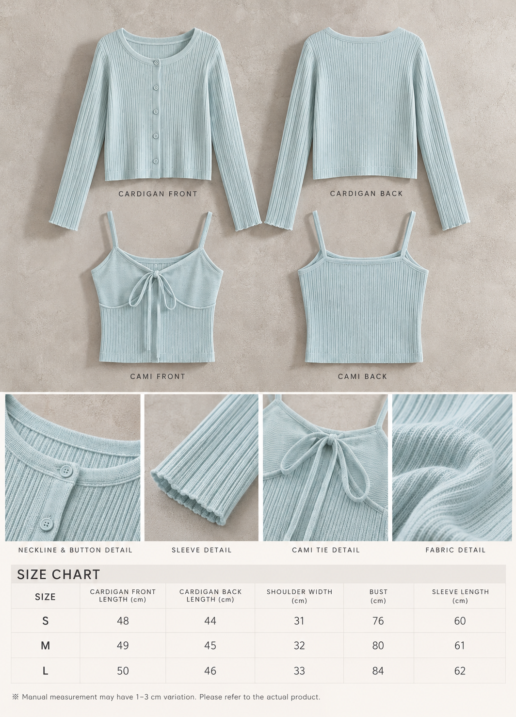 Soft Knit Cami &amp;amp; Cardigan Set