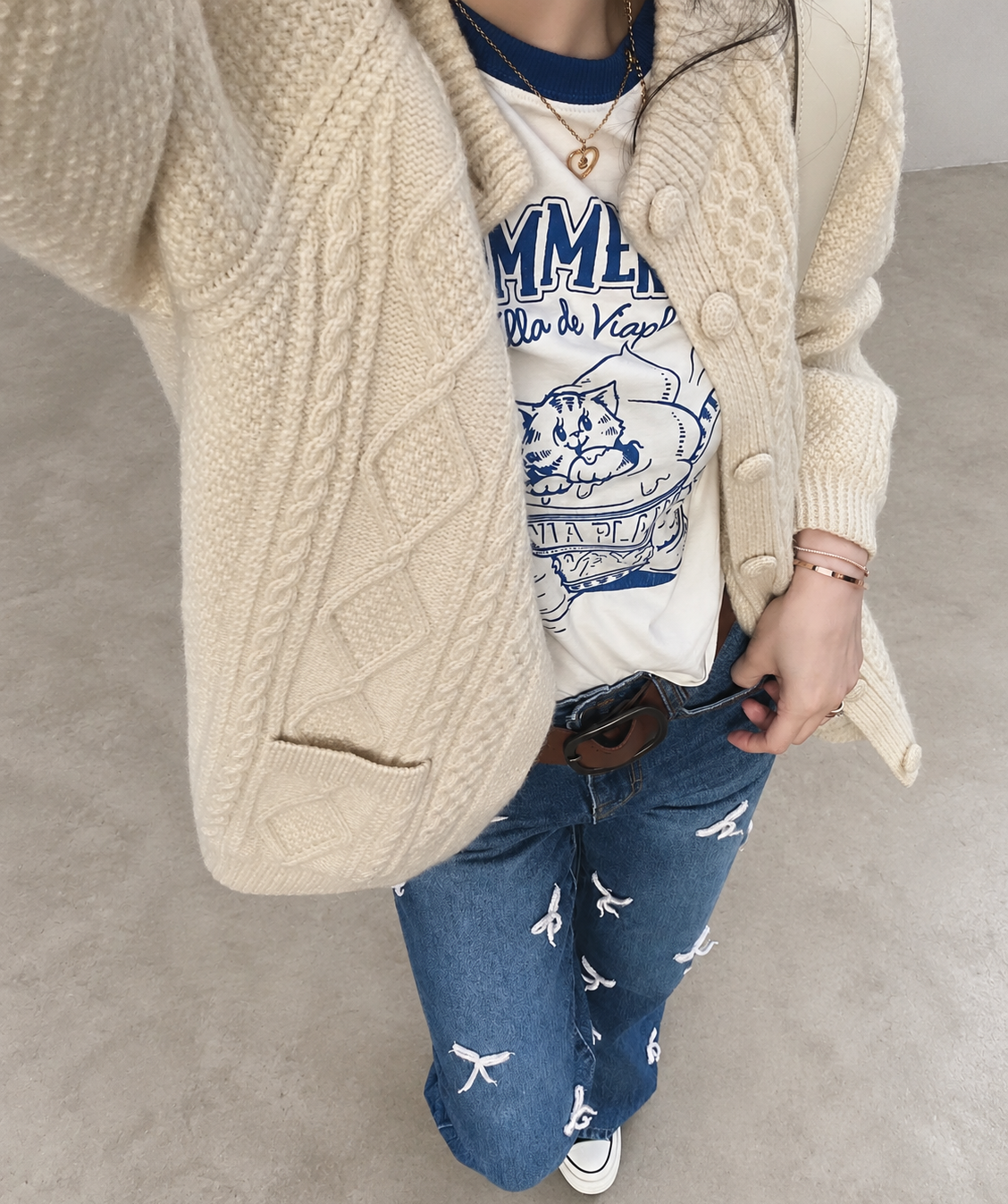 Korean Vintage Cotton Tee