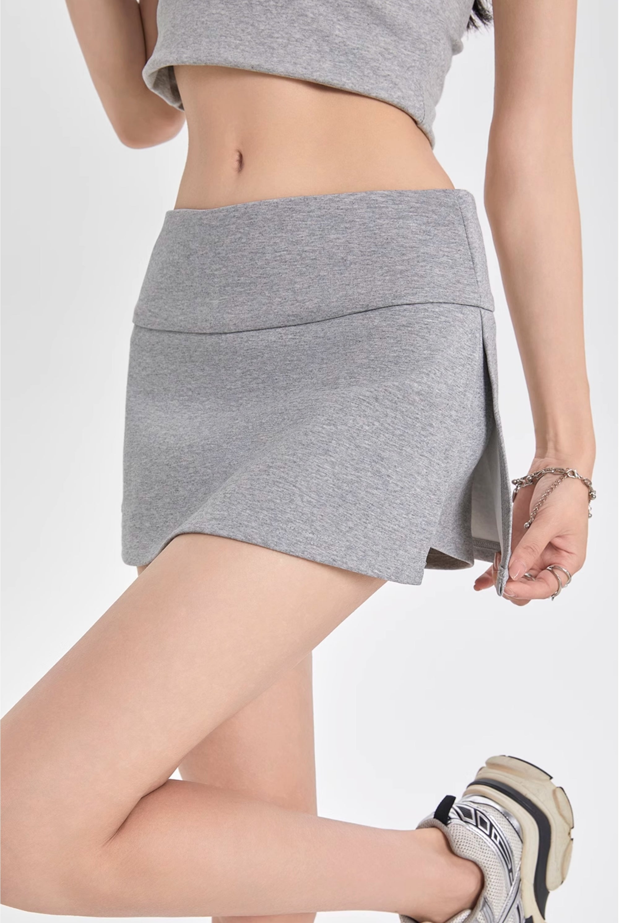 A-Line Fitted Mini Skirt Shorts for Petite Figures