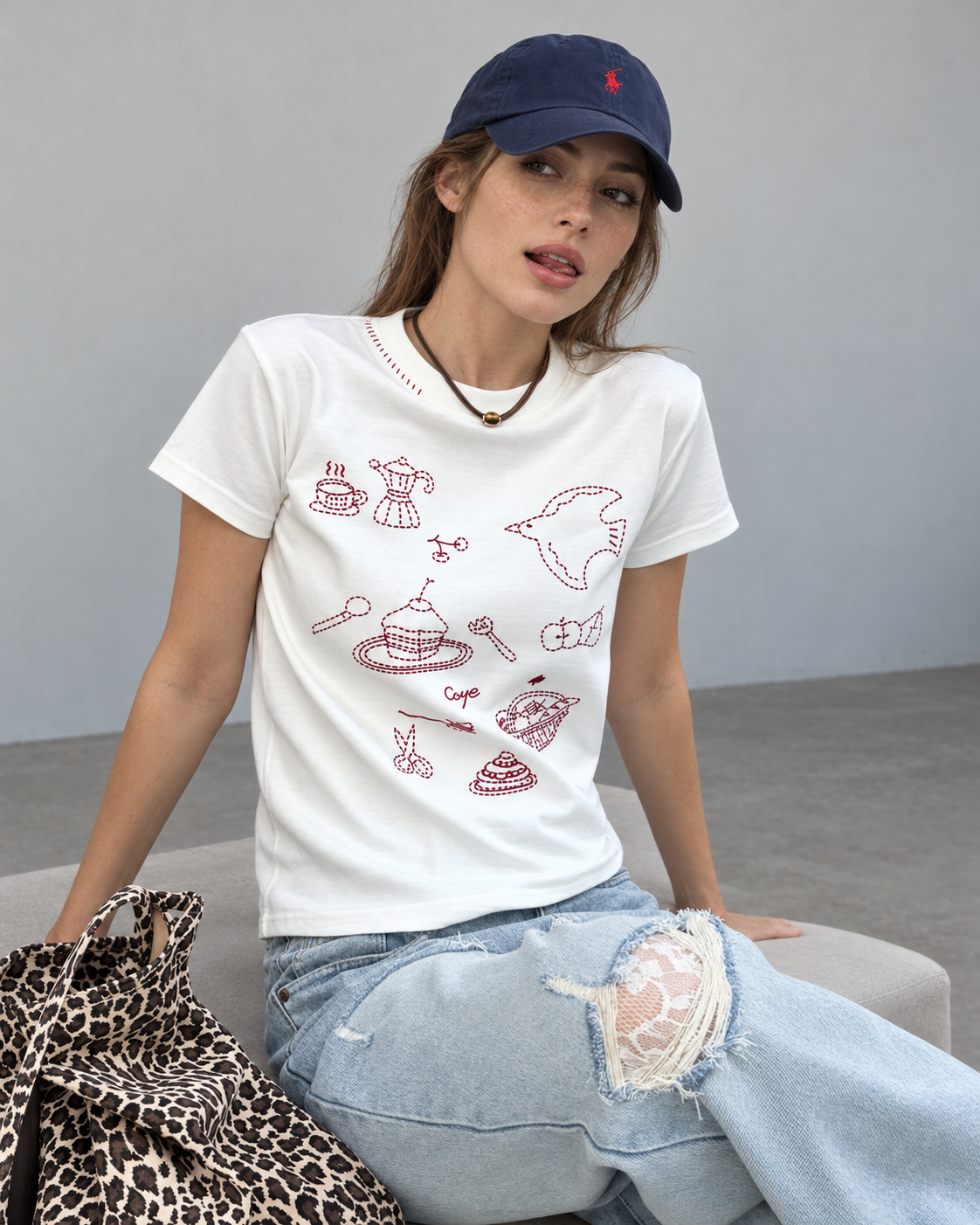 Korean-Inspired Embroidered Cotton Tee