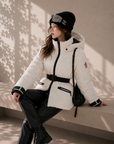 White Duck Down Hooded Jacket