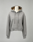 Embossed Print Hooded Sweatshirt