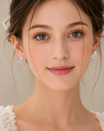 Vintage Pearl Fan Earrings