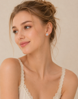 Cushion Cut Halo Stud Earrings