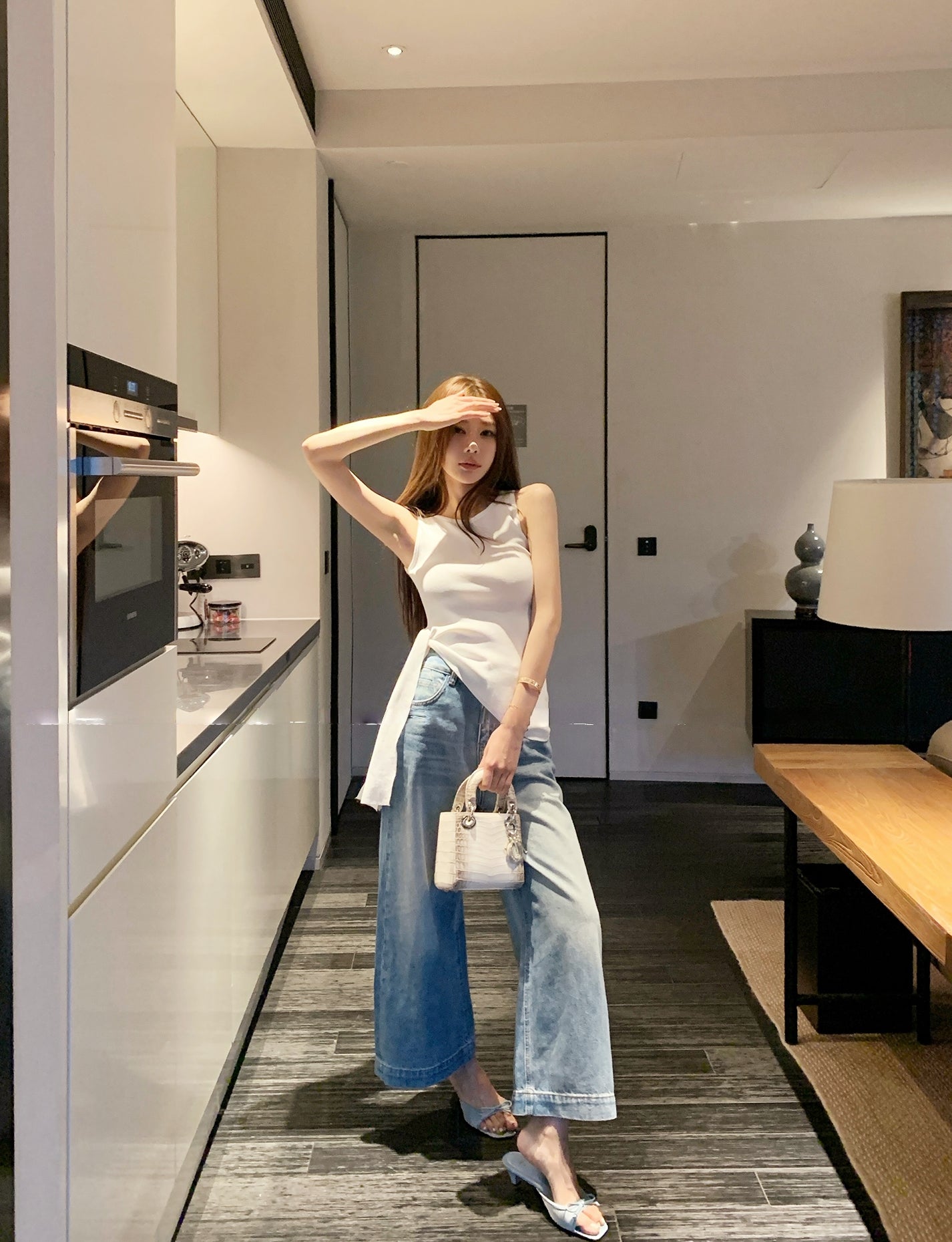 Knit Tie-Detail Racerback Tank