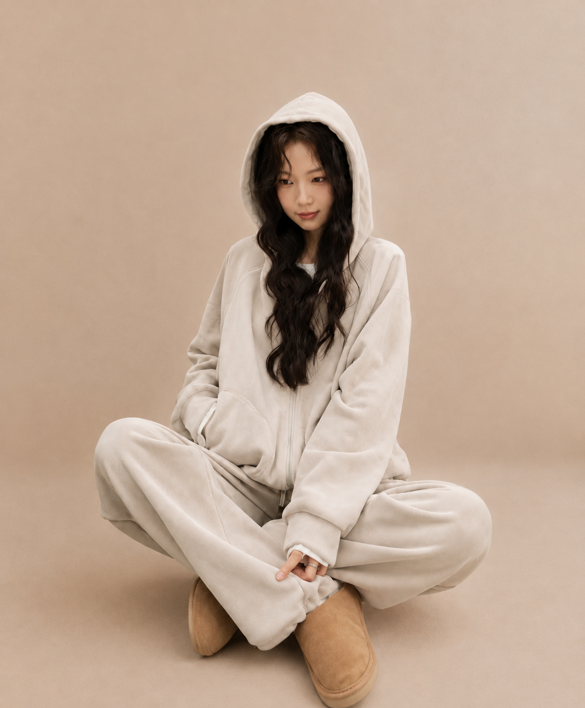 Korean-Style Double-Sided Fleece Lounge Set