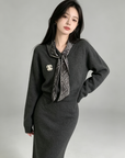 Graphite Grey Chunky Knit Set