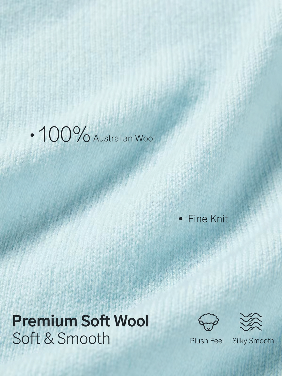 Lake Blue 100% Wool Cardigan