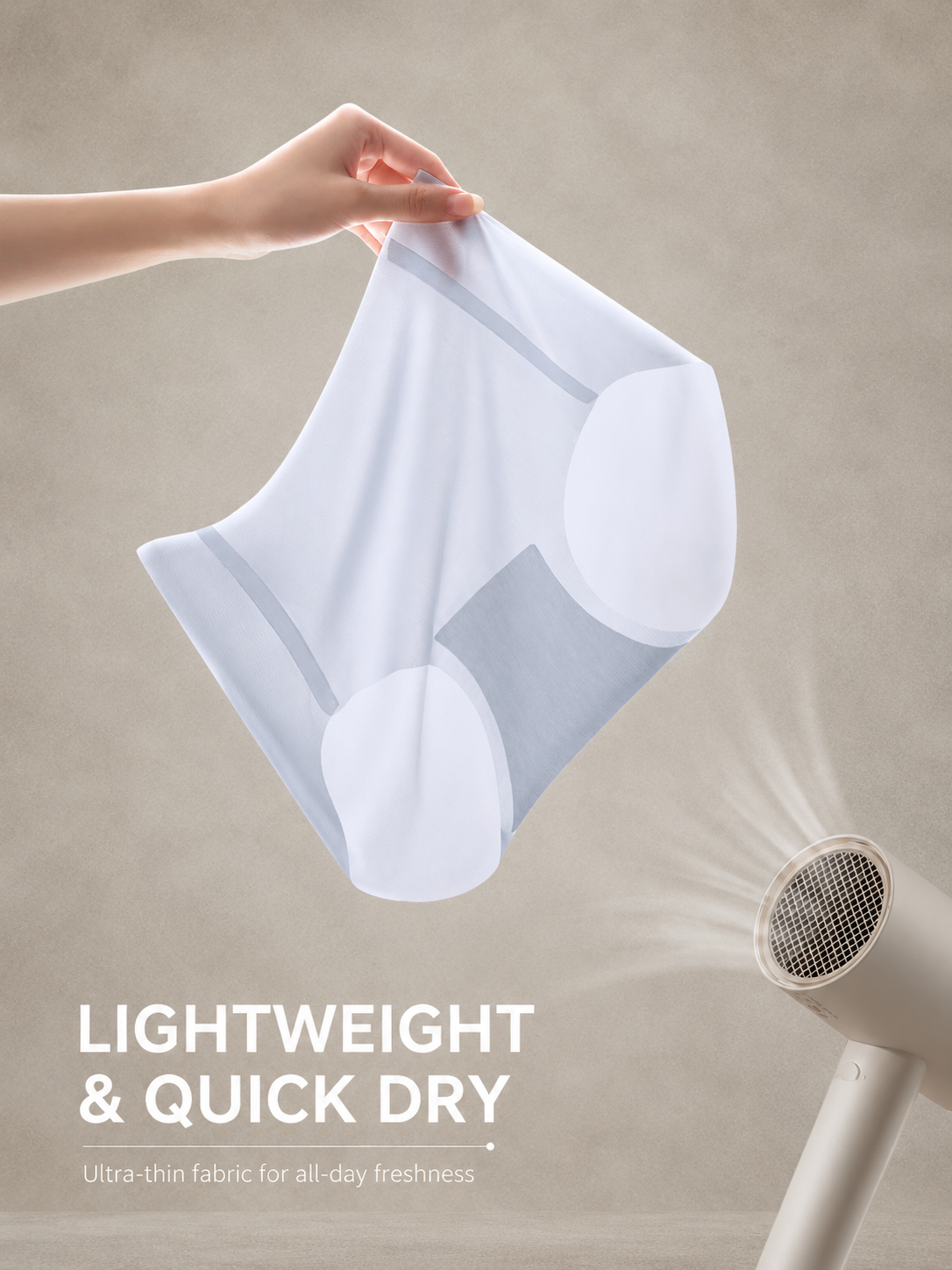 60-Second Quick-Dry Travel Briefs (Set of 2, Random Colors)