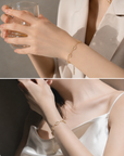 Rhinestone Pig Nose Bracelet