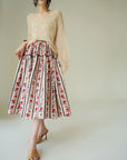 French vintage bubble cotton voluminous skirt