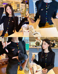Dachshund Embroidered Fitted Knit Top