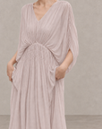V-Neck Batwing Maxi Dress