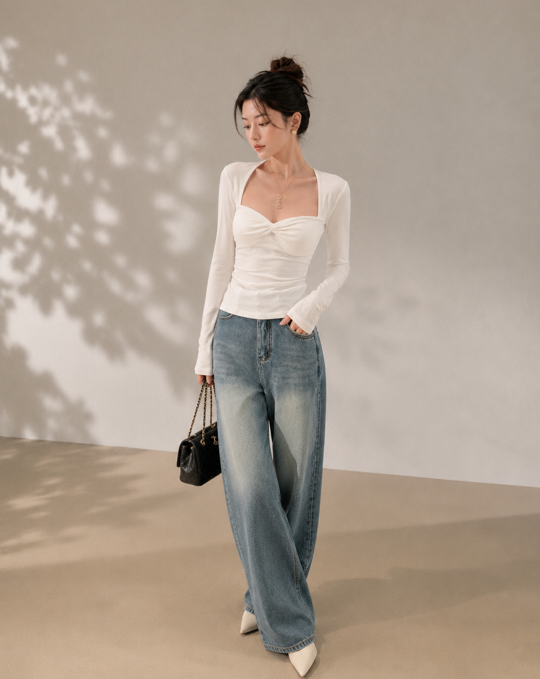 Twist Front Stretch Top