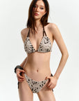 Jennie-Inspired Leopard Print 3-Piece Bikini Set