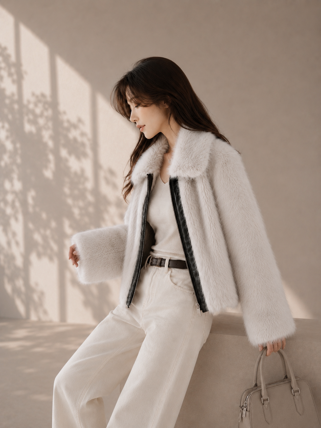 Luxury Faux Fox Fur Jacket