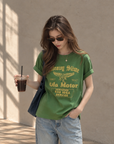 Avocado Green 100% Cotton Vintage Tee