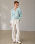 Fluffy Knit Cardigan in Soft Lake Blue