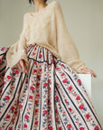 French vintage bubble cotton voluminous skirt