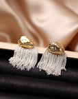 Irregular Tassel Earrings with 925 Hypoallergenic Posts