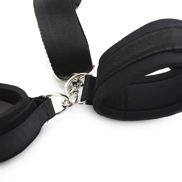 Bondage-style Reverse Handcuffs with Ball Gag